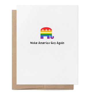 Macht Amerika wieder schwul LGBTQ+ Grußkarte by That Queer Card Co