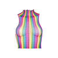 Rainbow net high neck crop top - love-union.de