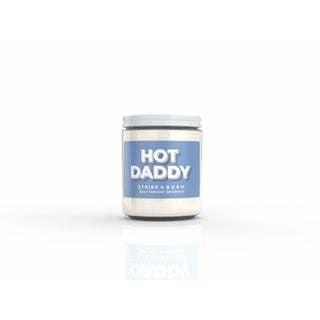 STRIKE & BURN HOT DADDY SPICE  TEAKWOOD  AND SANDALWOOD CANDLE