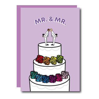Carte de vœux de mariage Mr &amp; Mr Cake