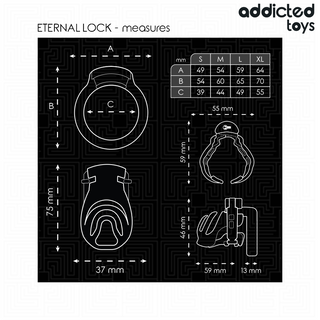 ADDICTED TOYS LOCKED – Eternal Lock Penis Cage