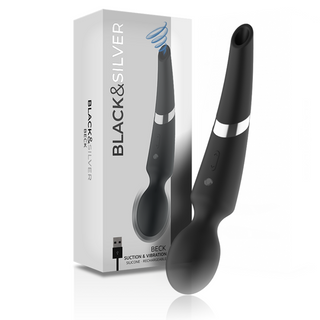 BLACK&SILVER - BECK STAB UND SAUGNAPF 2 IN 1 SILIKON by Dreamlove SL