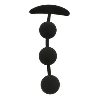 BLACK&SILVER - HARRY ANAL-ROSENKRANZ 3 SILIKONKUGELN 14 CM by Dreamlove SL