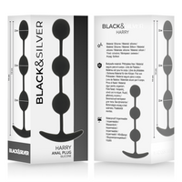 BLACK&SILVER - HARRY ANAL-ROSENKRANZ 3 SILIKONKUGELN 14 CM
