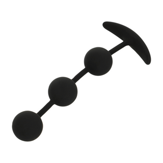 BLACK&SILVER - HARRY ANAL-ROSENKRANZ 3 SILIKONKUGELN 14 CM by Dreamlove SL