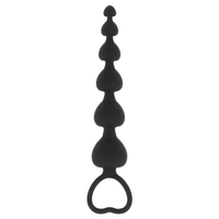 BLACK&SILVER - MILA ANAL-HERZKETTE 18 CM