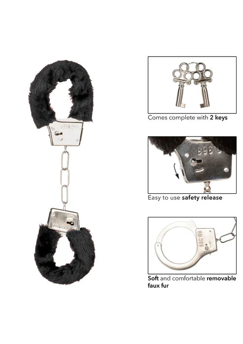 CalExotics - Playful Furry Cuffs – Verstellbare Handschellen mit Fell - Love-Union.de