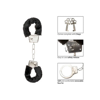 CalExotics - Playful Furry Cuffs – Verstellbare Handschellen mit Fell - Love-Union.de