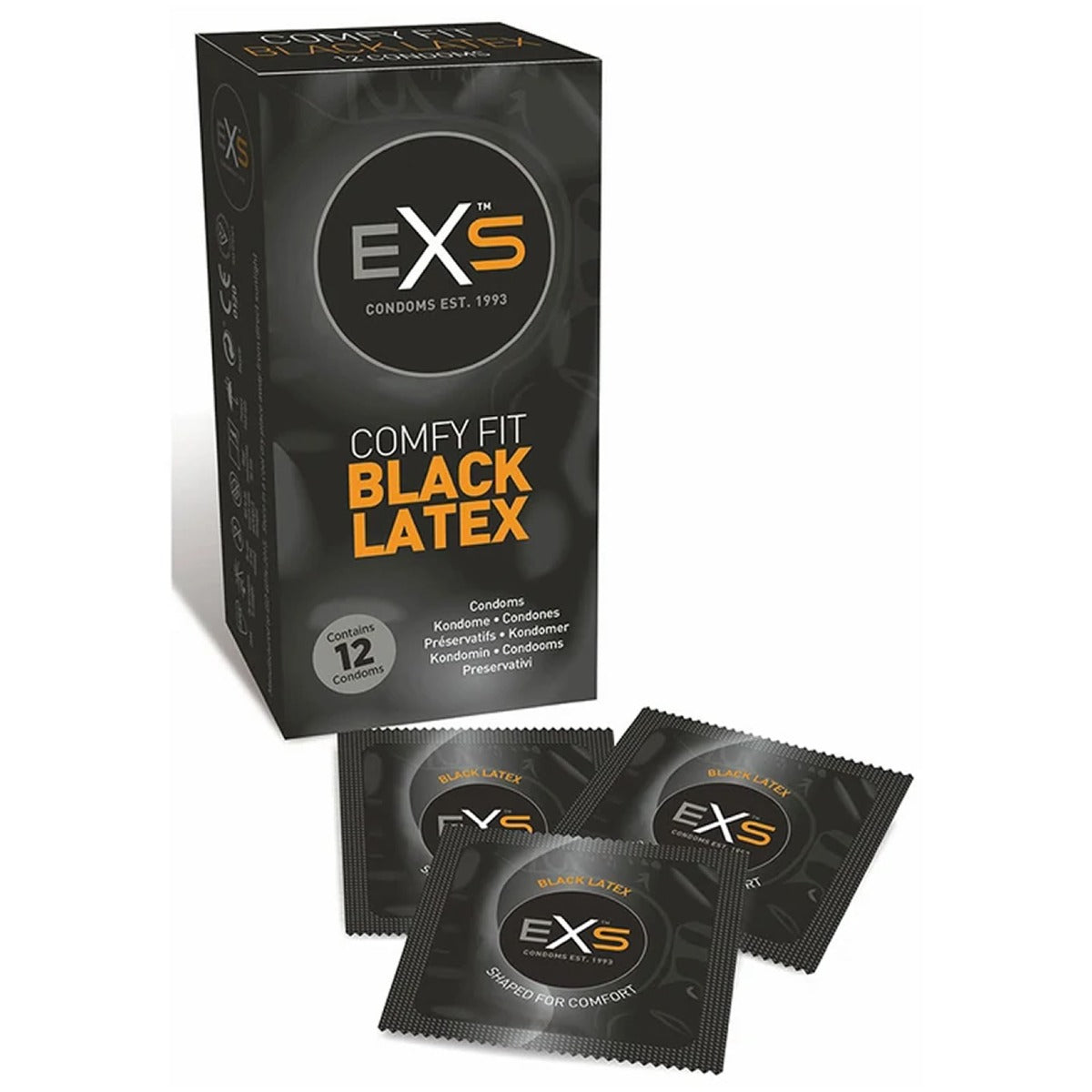 EXS – Schwarze Latex-Kondome, 12er-Pack - Love-Union.de
