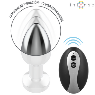 INTENSE | Vibrierender Metall-Analplug mit LED und Fernbedienung - Love-Union.de