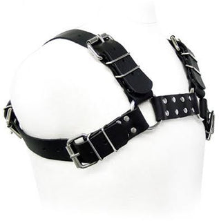 LEATHER BODY - SCHWARZES BULLDOG-GESCHIRR - Love-Union.de