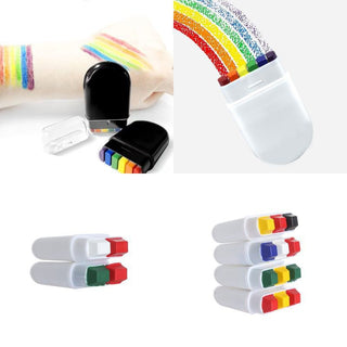 Regenbogen Schminkstifte für Kinder & Erwachsene – Hautfreundliche Gesichtsschminke - Love-Union.de