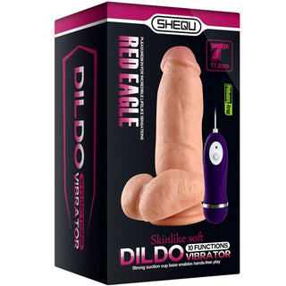 SHEQU - RED EAGLE VIBRATORDILDO MIT FERNBEDIENUNG 17 CM by Dreamlove SL