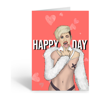 MILEY CYRUS V DAY Grußkarte by Two Brides Presents