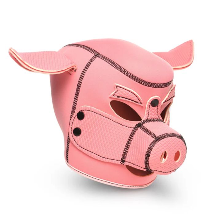 Schweine-Neoprenmaske mit abnehmbarem Maulkorb - LoveUnion.de