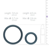 BONERS 6 PIECE COCK RING SET GREY