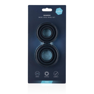 BONERS 6 PIECE COCK RING SET GREY