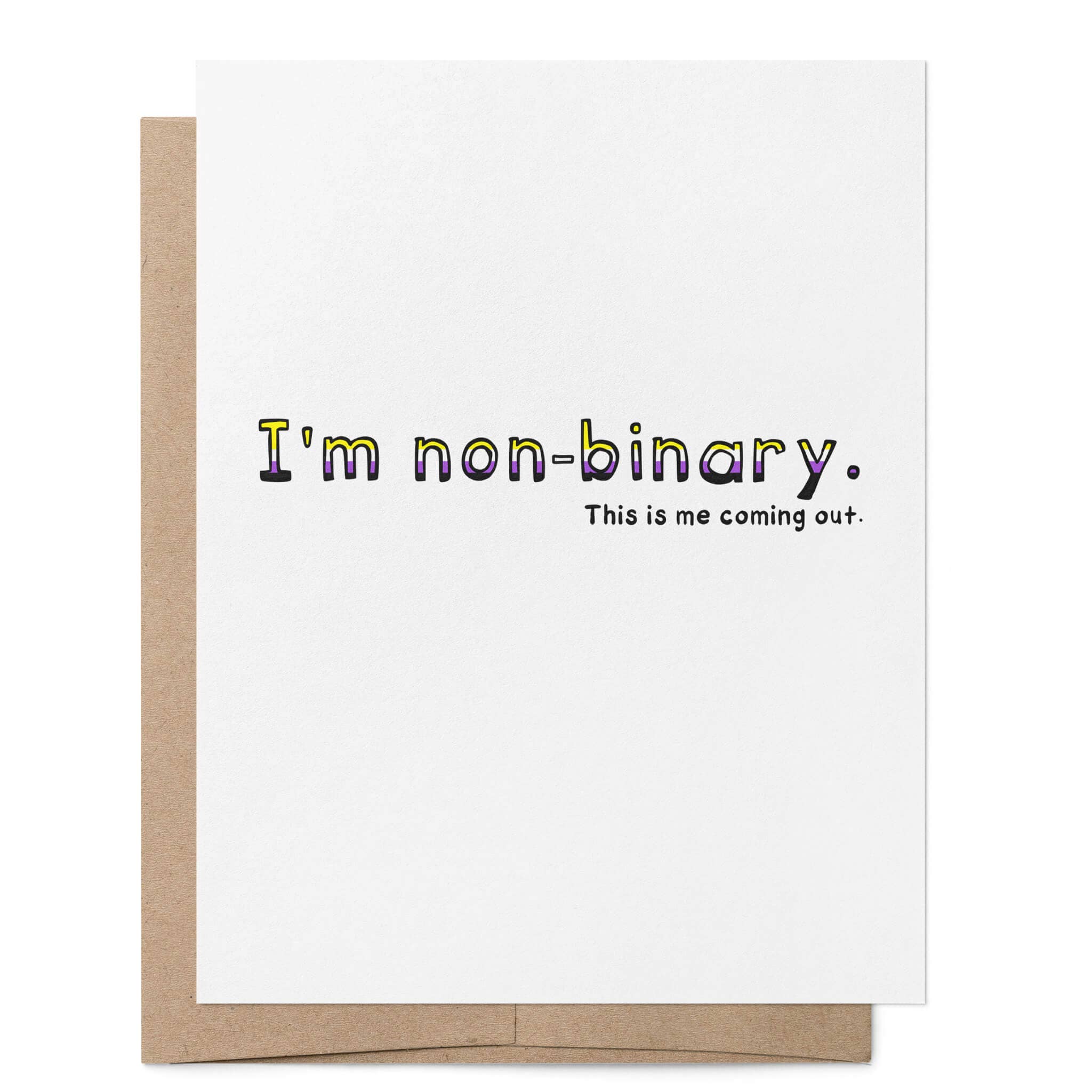 Nonbinary Coming Out LGBTQ+ Grußkarte