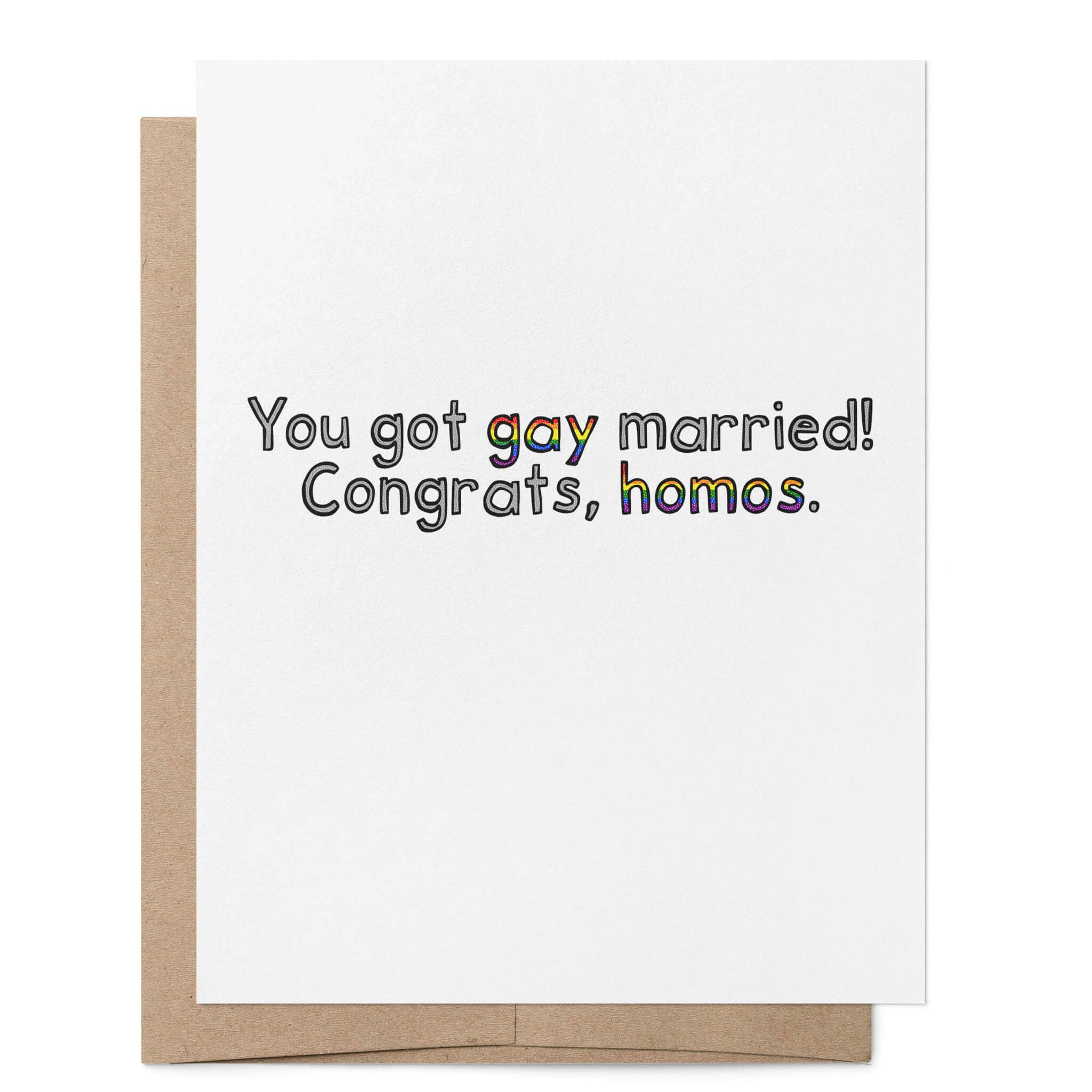 Carte de vœux LGBTQ+ « You Got Gay Married »