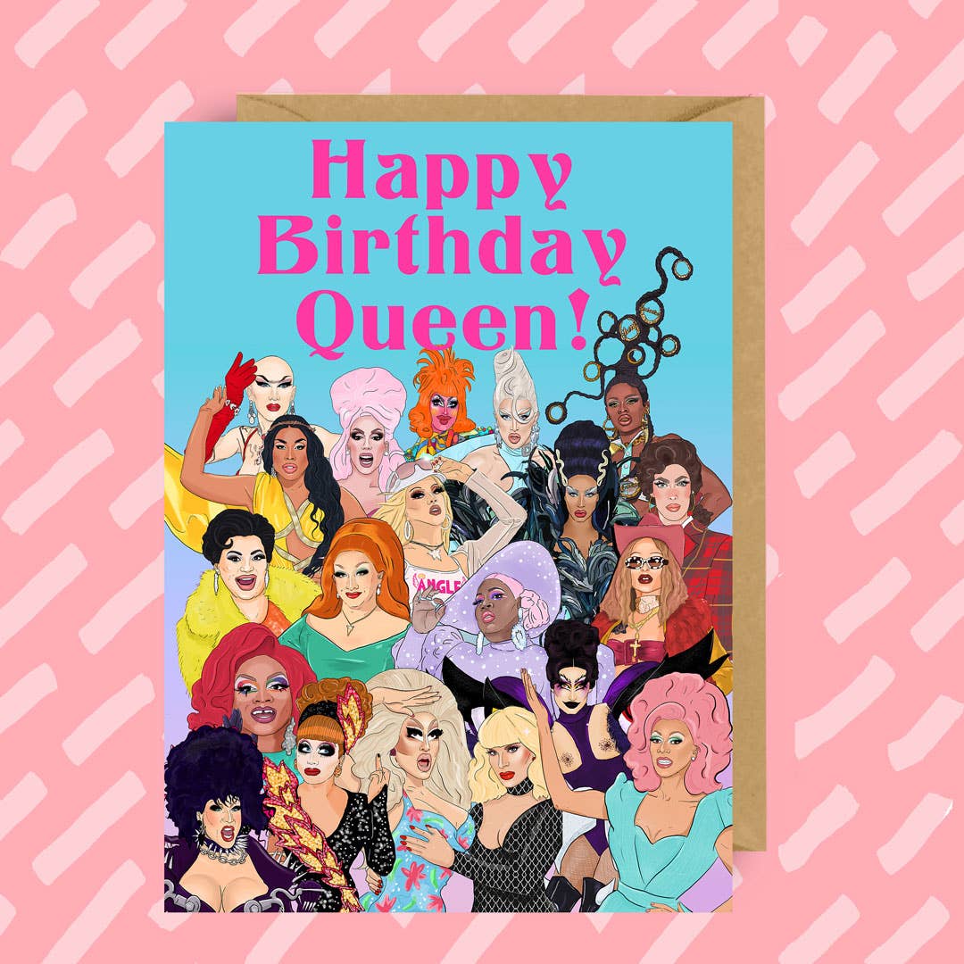 Carte d'anniversaire pour la reine | Ru Paul's Drag Race | LGBT | RuPaul