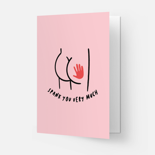 Spank You Very Much Grußkarte by Kaart Blanche