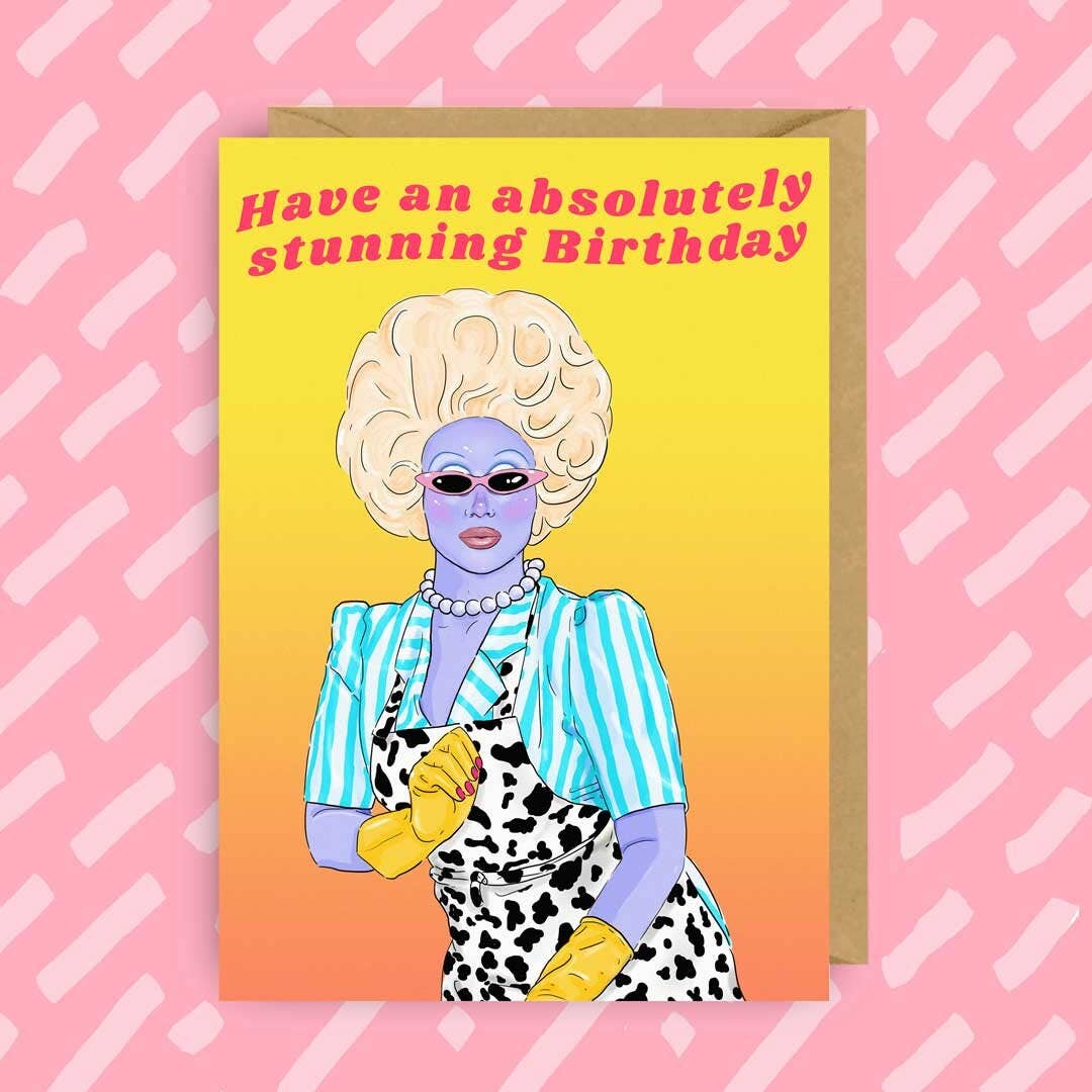 Juno Birch Geburtstagskarte | LGBTQ | Drag Queen | Homosexuell | Trans