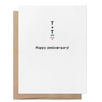 Trans Plus Trans Equals Love LGBTQ+ Anniversary Card