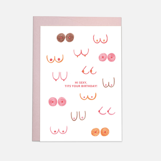 „Tits Your Birthday“ Grußkarte – Freche Geburtstagskarte mit Humor - love-union.de