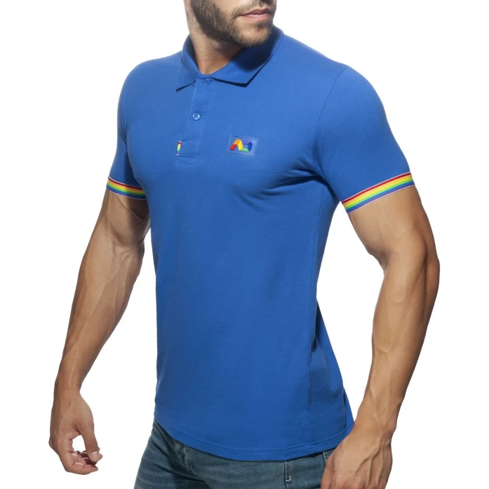 RAINBOW POLO SHIRT BLUE 3XL Pride - love-union.de