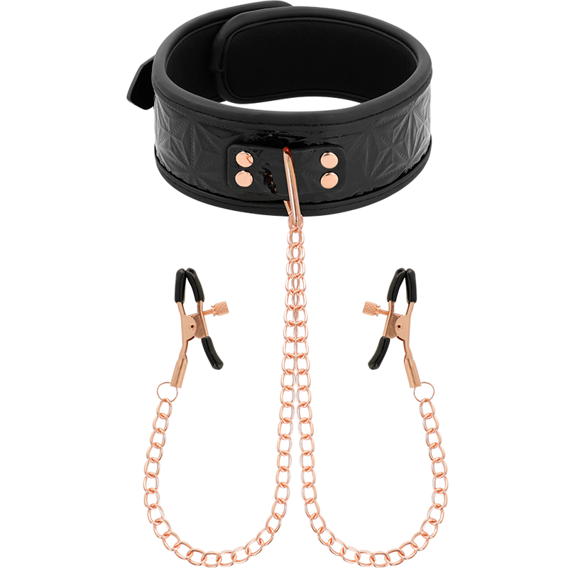 Black Edition Halsband mit Nippelklemmen - love-union.de