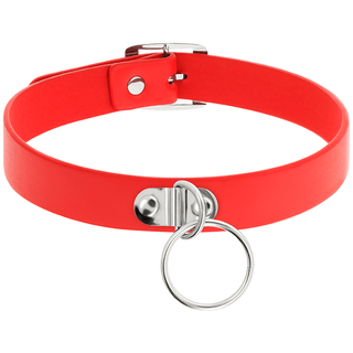 Rotes Halsband aus veganem Leder - love-union.de
