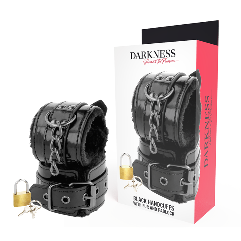 Obscurité - Menottes en cuir réglables avec cadenas