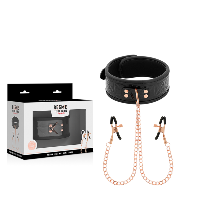 Black Edition Halsband mit Nippelklemmen - love-union.de