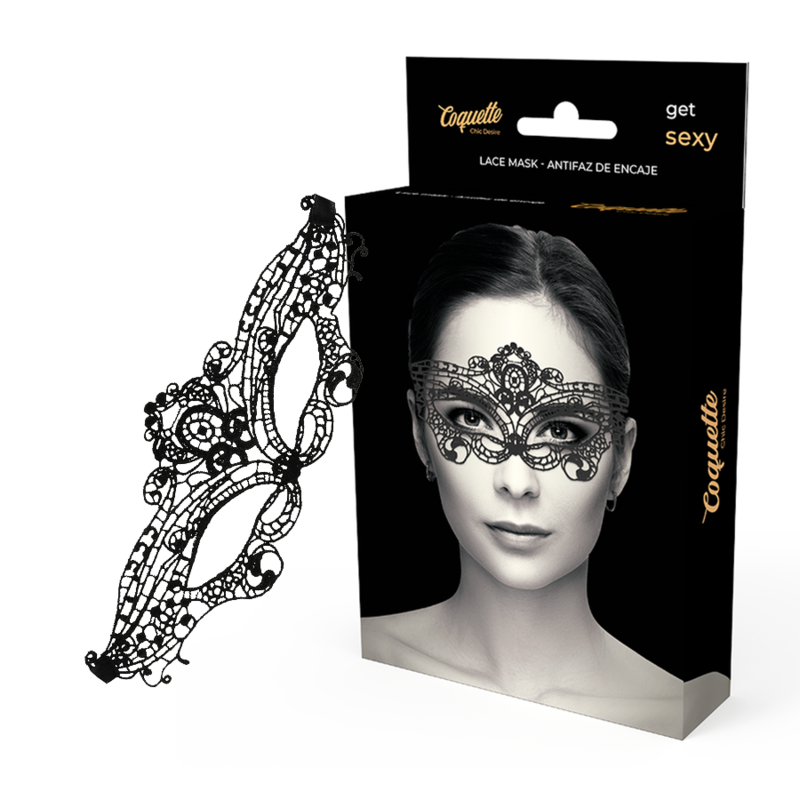 Feine Schwarze Spitzenmaske - love-union.de