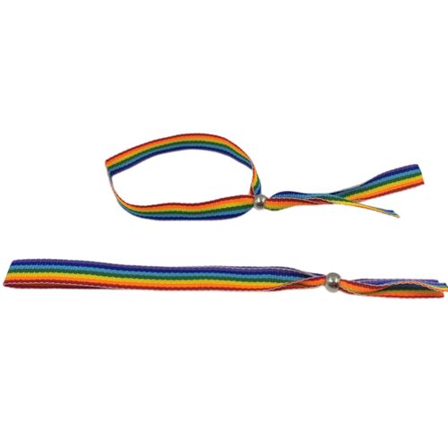 Bracelet boule en argent avec drapeau LGBT Pride