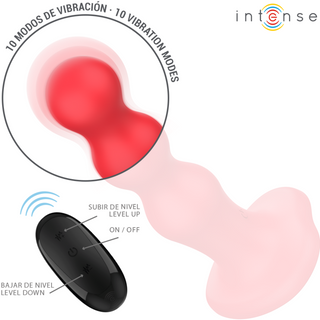 INTENSE - CODY VIBRATEUR AVEC VENTOUSES, TÉLÉCOMMANDE ROUGE