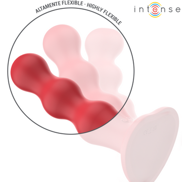 INTENSE - CODY VIBRATEUR AVEC VENTOUSES, TÉLÉCOMMANDE ROUGE