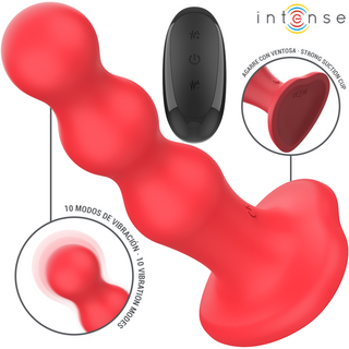 INTENSE - CODY VIBRATEUR AVEC VENTOUSES, TÉLÉCOMMANDE ROUGE