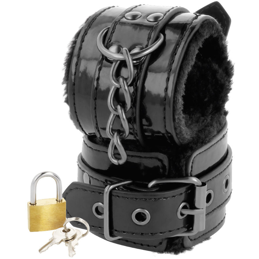 Obscurité - Menottes en cuir réglables avec cadenas